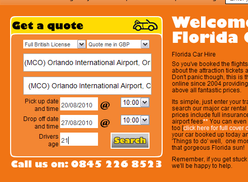 Enter your travel details here